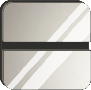 Srebrny lustrzany/czarny