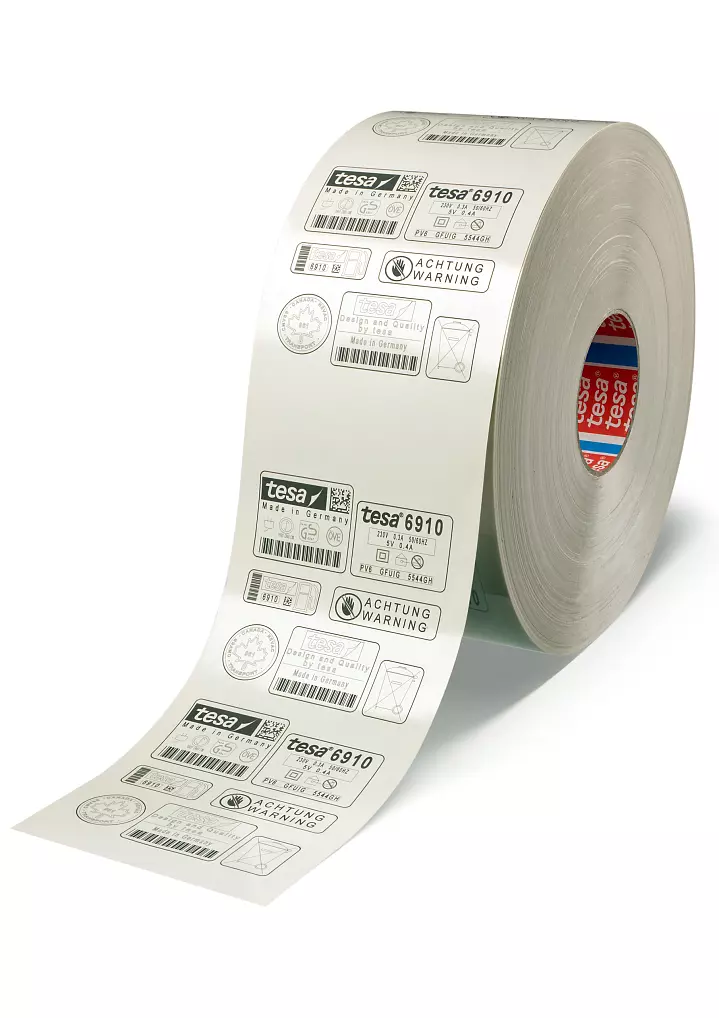 Biała taśma grawerska tesa® 6910