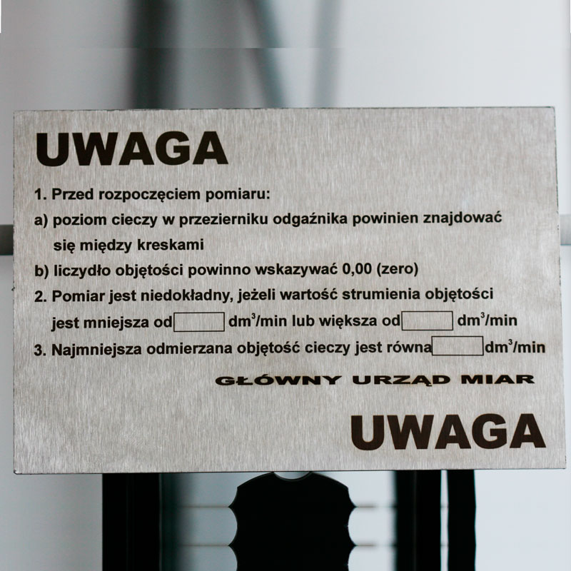 Ozdobna tabliczka ze stali kwasoodpornej